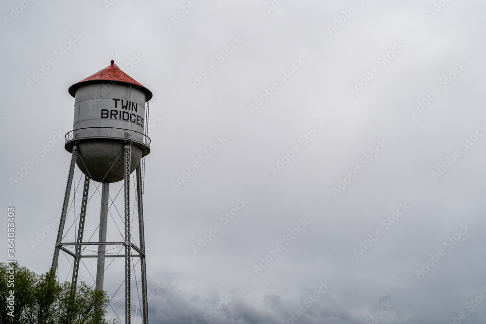 Twin Bridges, Montana - The watertower for the small, rural town of Twin Bridges, in Central Montana
