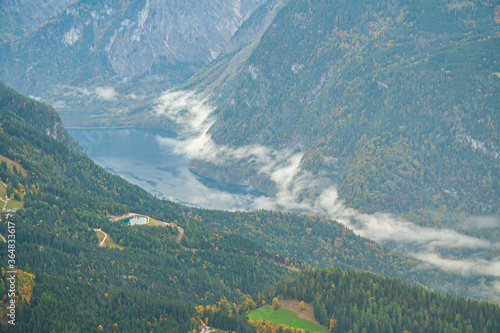 Aerial view of Koenigsee from Eagle Nest, Bavaria. Germany photo