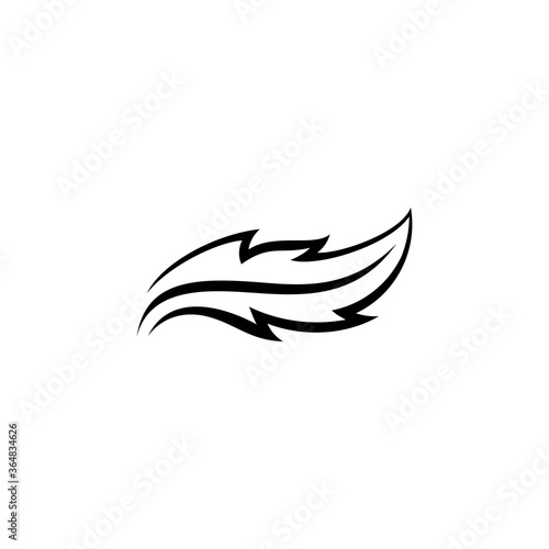 Notary Public logo, Goose feather logo template
