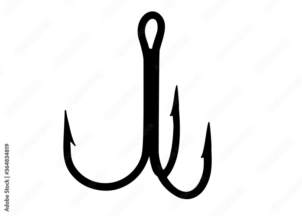 Triple fishing hook. Triple fishing hook.