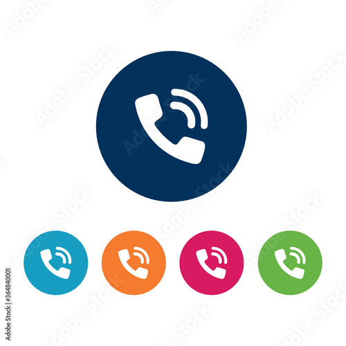 Flat phone icon symbol vector