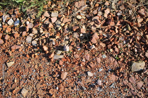 Detail of rough surface of a country dirt road