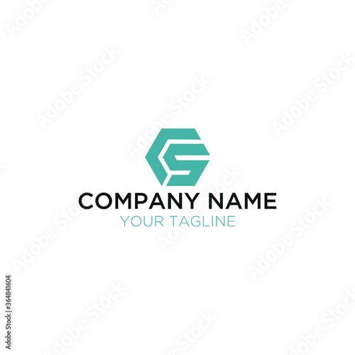 hexagon letter CS logo