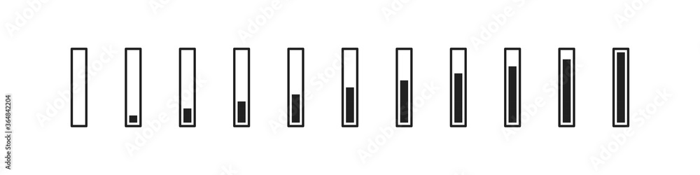 Level bar, simple line icon concept. Scale mater isolated vector illustration in flat Level bar, simple line icon concept. Scale mater isolated vector illustration in flat