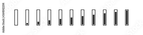 Level bar, simple line icon concept. Scale mater isolated vector illustration in flat