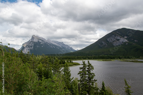 Fototapeta Naklejka Na Ścianę i Meble -  A picture of Mt. Rundle and Vermilion Lake.   Banff National Park,  AB Canada
