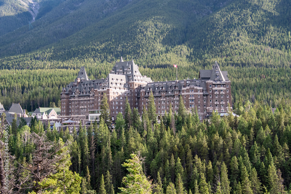 The Banff Spring Hotel in the Canadian Rockies.   Banff National park  AB Canada    
