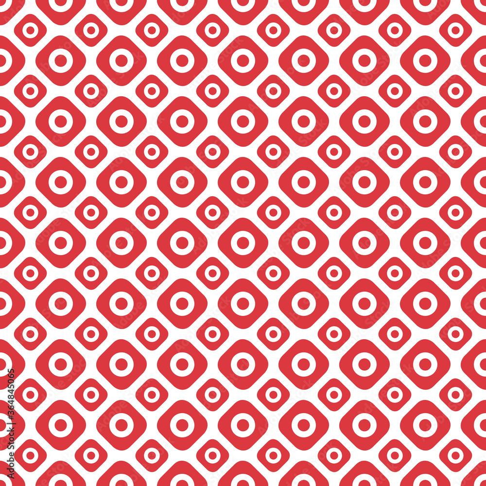 Two different sized squares with circles seamless repeat pattern background 