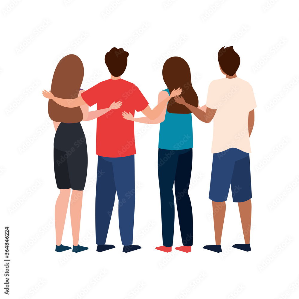 Women and men avatars backwards design, Person people and human theme Vector illustration Women and men avatars backwards design, Person people and human theme Vector illustration