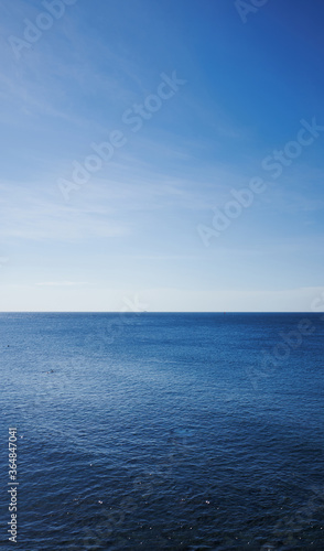  Ntural ocean landscape with view from the pool. Blue water and sky