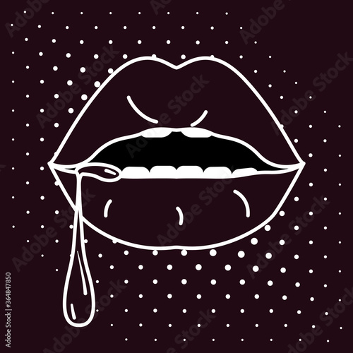 Black mouth pop art
