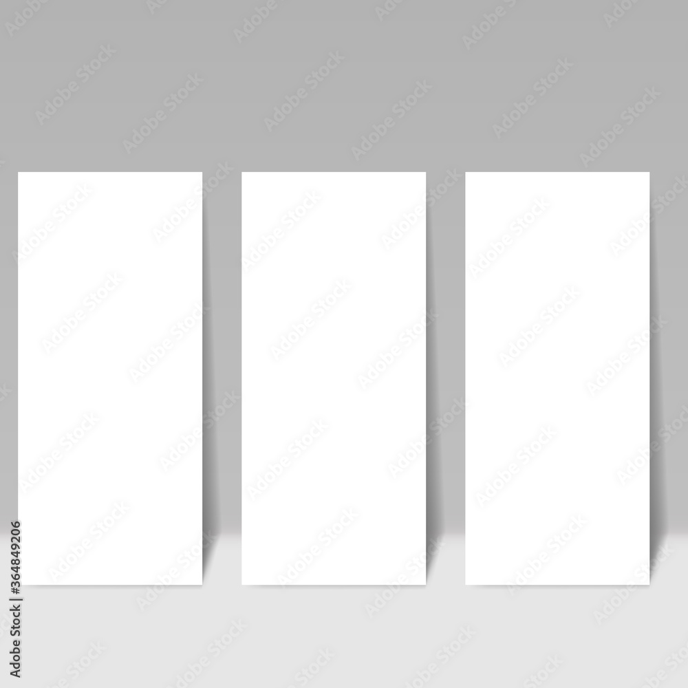 Business cards, paper stack on grey background vector illustration. Business cards, paper stack on grey background vector illustration.