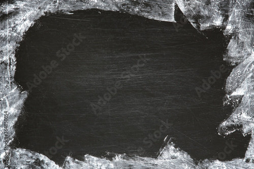 Grunge chalkboard texture with frame