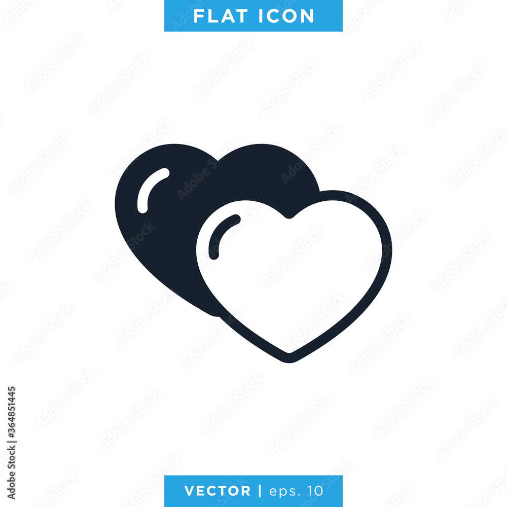 Heart Love Icon Vector Logo Design Template.