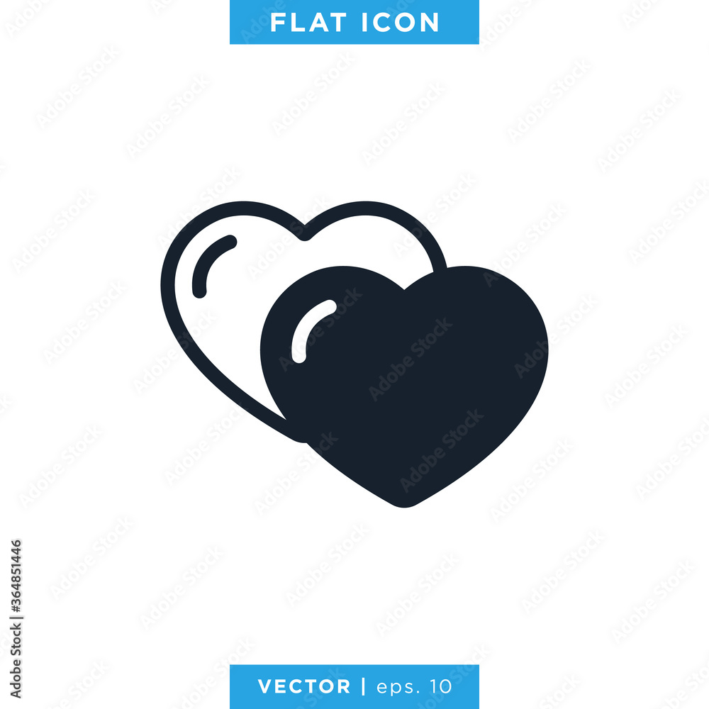 Heart Love Icon Vector Logo Design Template. Heart Love Icon Vector Logo Design Template.