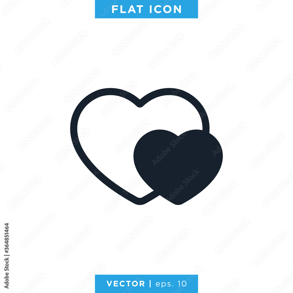 Heart Love Icon Vector Logo Design Template. Heart Love Icon Vector Logo Design Template.