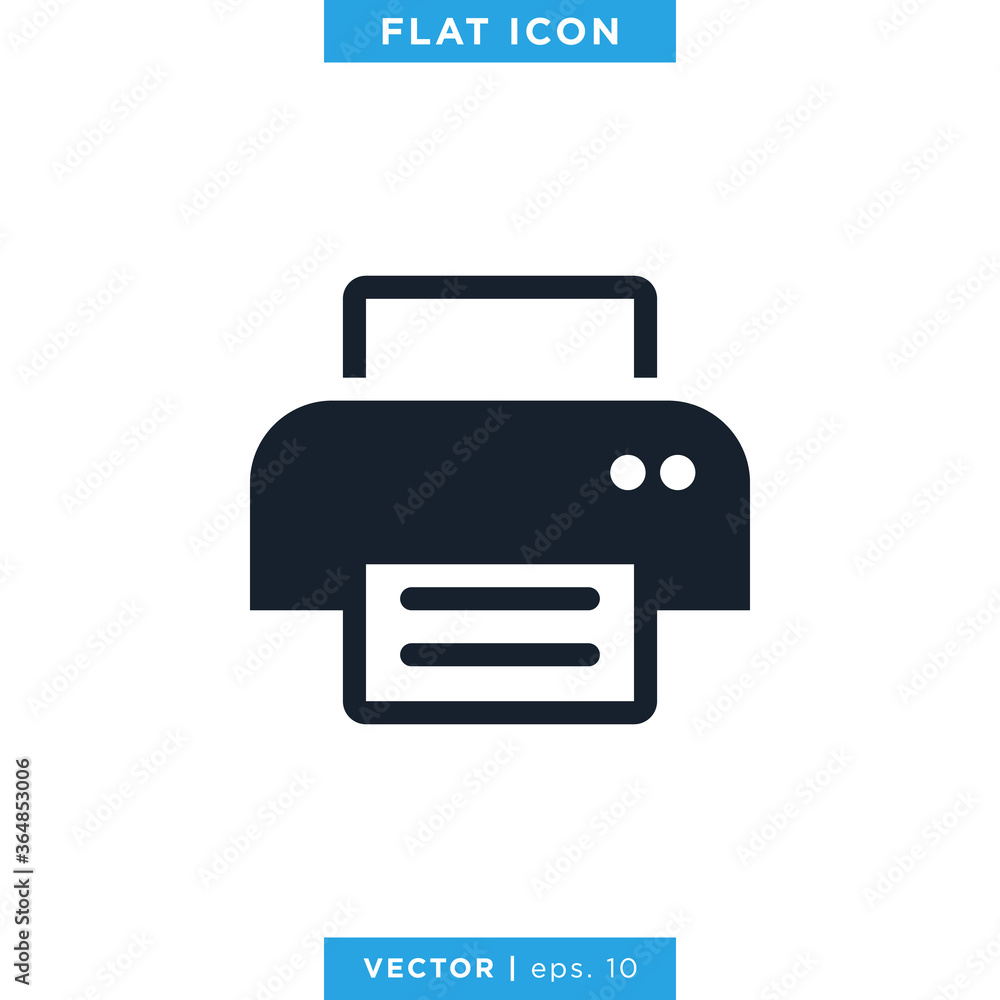 Printer Icon Vector Design Template. Printer Icon Vector Design Template.