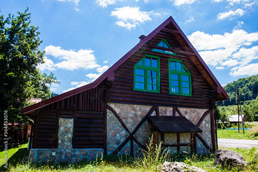 Traditional wooden house in the Montenegro