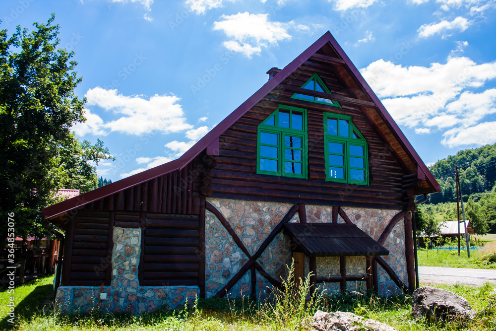Traditional wooden house in the Montenegro Traditional wooden house in the Montenegro