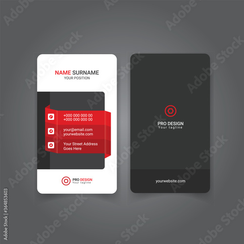 Vertical business visiting card design 