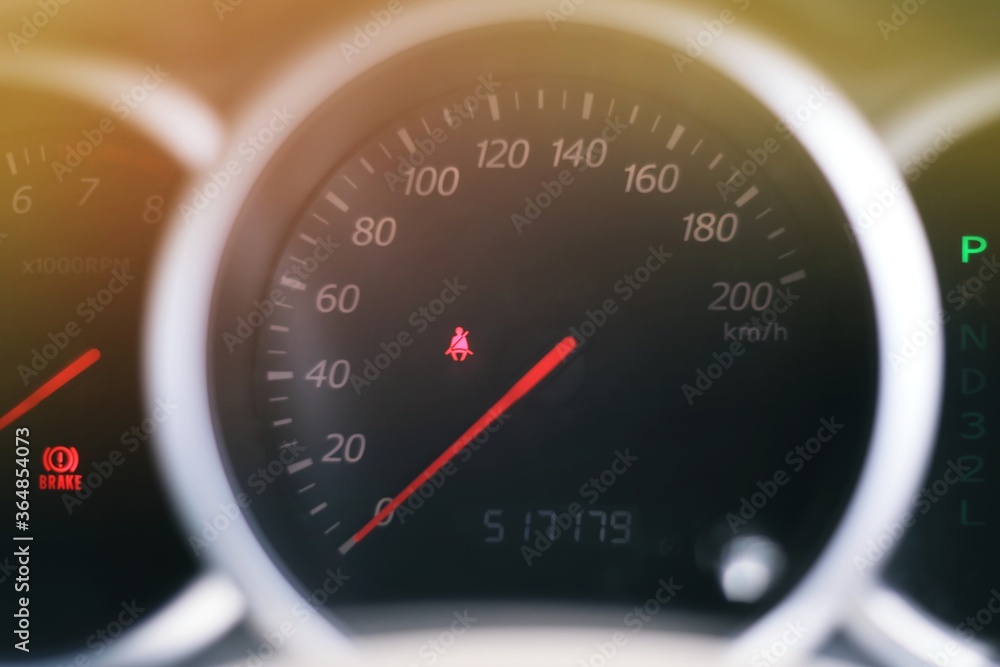 speedometer on the road