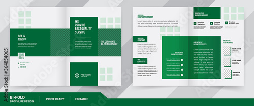 Corporate bi fold brochure template design 