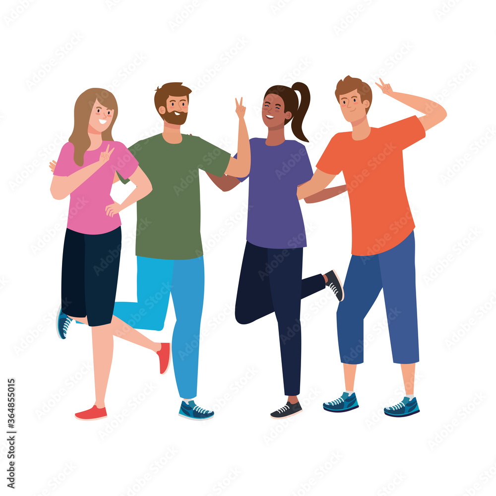 Fototapeta premium Women and men avatars design, Person people and human theme Vector illustration