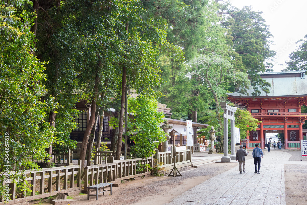 Kashima Shrine (Kashima jingu Shrine) in Kashima, Ibaraki Prefecture, Japan. Kashima Shrine is one of the oldest shrines in eastern Japan.