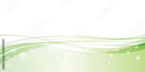 滑らかな曲線の背景　緑