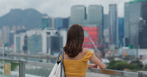 Photography Woman look at the city view