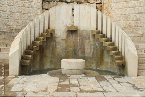 Wallpaper Mural old stone stairs and water font Torontodigital.ca