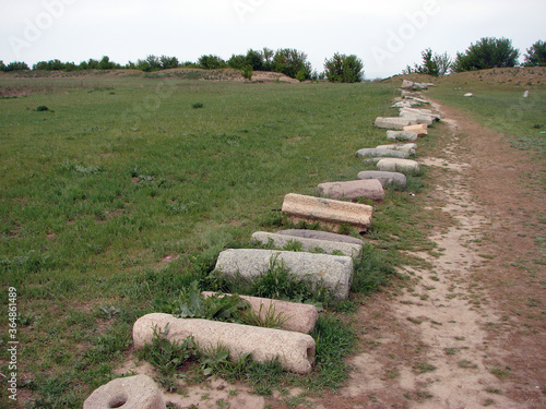 Ancient stones in Kyrgyzstan