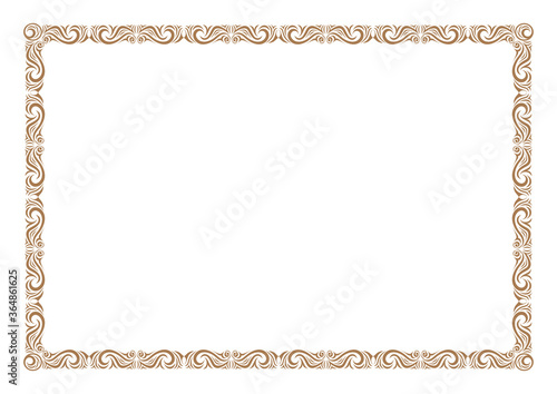 Abstract Gold Ornament Frame & Border
