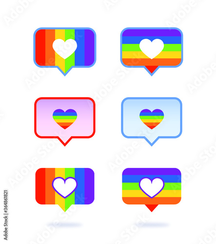 ilustracao vetor, curtida, like, lgbt, lgbtqi+, unlike, polegar, gostei, simbolo, icone, ilustracao, vetor, nao gostei, arco iris, gay, curtir