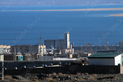 Blue sky and the building