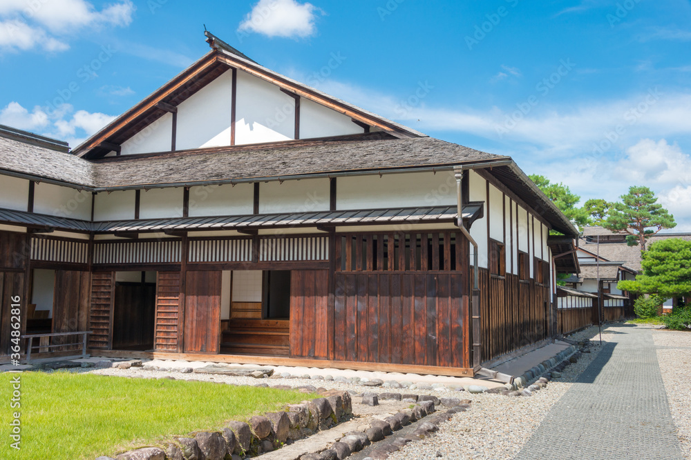 Takayama Jinya old government headquarters for Hida Province. a famous historic site in Takayama, Gifu, Japan.