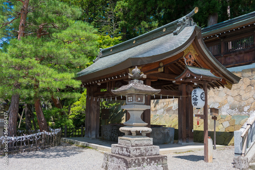 Sakurayama Hachimangu shrine. a famous historic site in Takayama, Gifu, Japan.