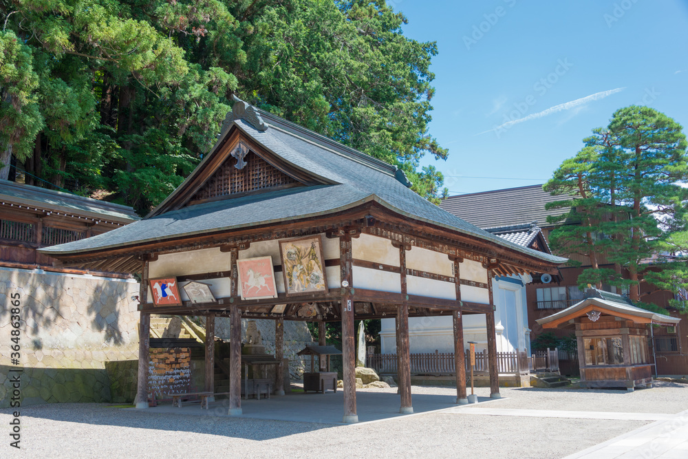 Sakurayama Hachimangu shrine. a famous historic site in Takayama, Gifu, Japan.