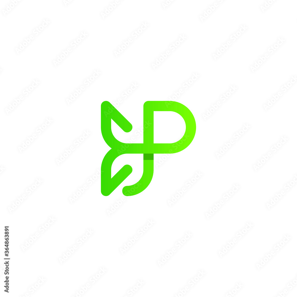 Letter P Leaf Line Modern Abstract Creative Icon Logo Design Template Element Vector Letter P Leaf Line Modern Abstract Creative Icon Logo Design Template Element Vector