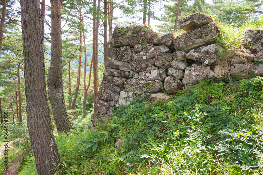 Ruins of Matsukura Castle. a famous historic site in Takayama, Gifu, Japan. Ruins of Matsukura Castle. a famous historic site in Takayama, Gifu, Japan.