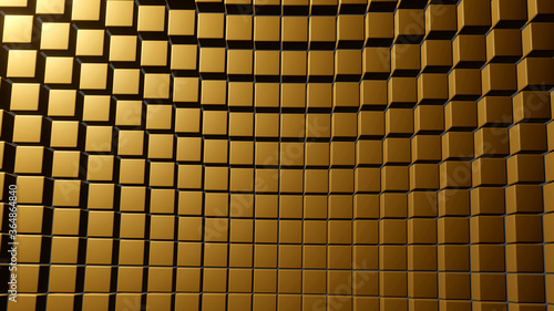 Convex shape tile wall (3D Rendering)