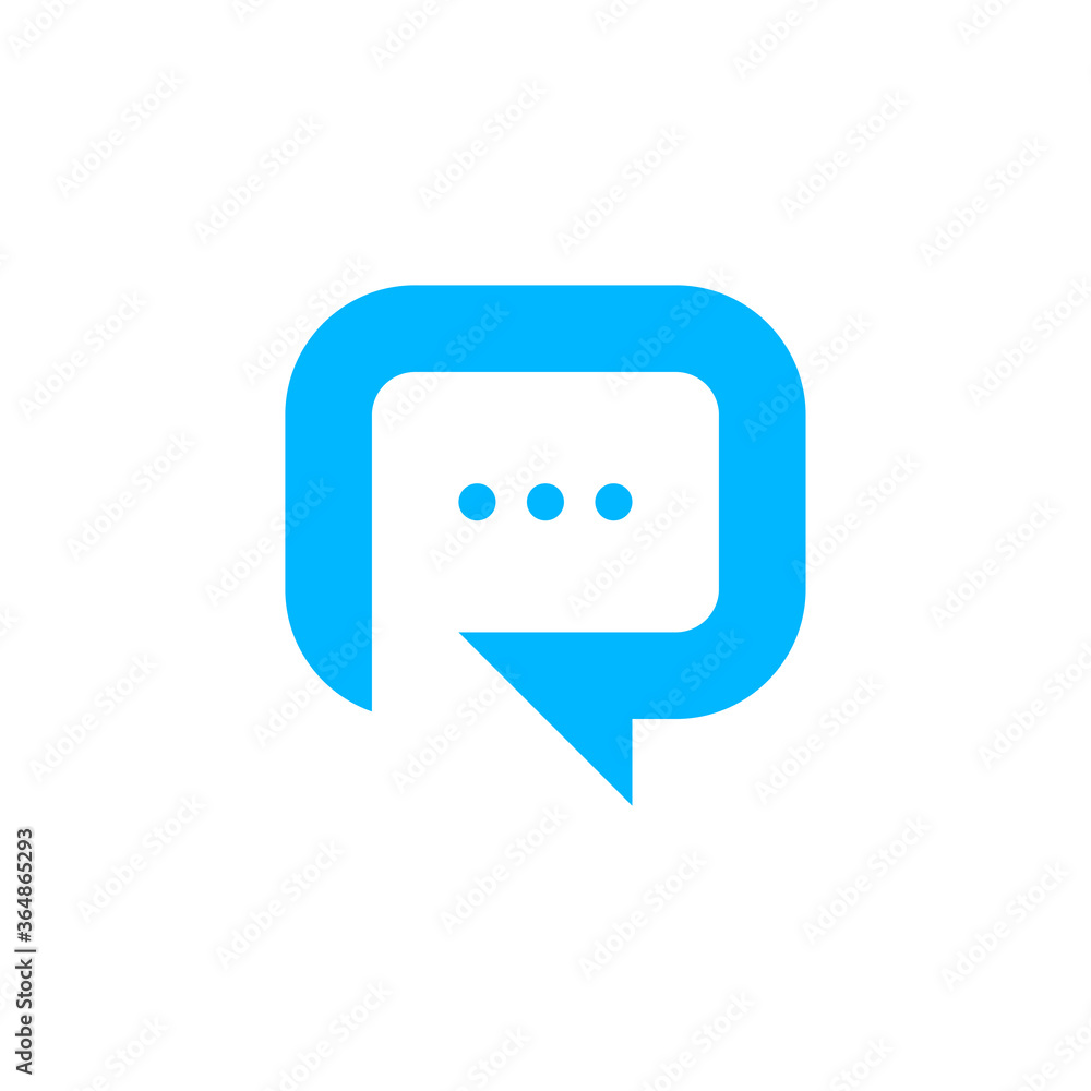 letter R chat logo letter R chat logo