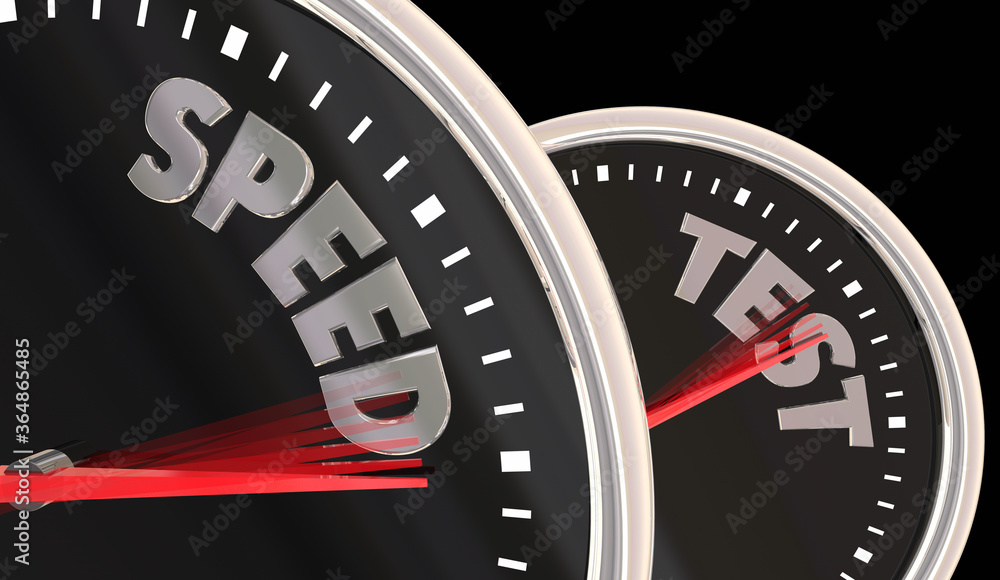 Speed Test Check Evaluate How Fast Quick Performance 3d Illustration