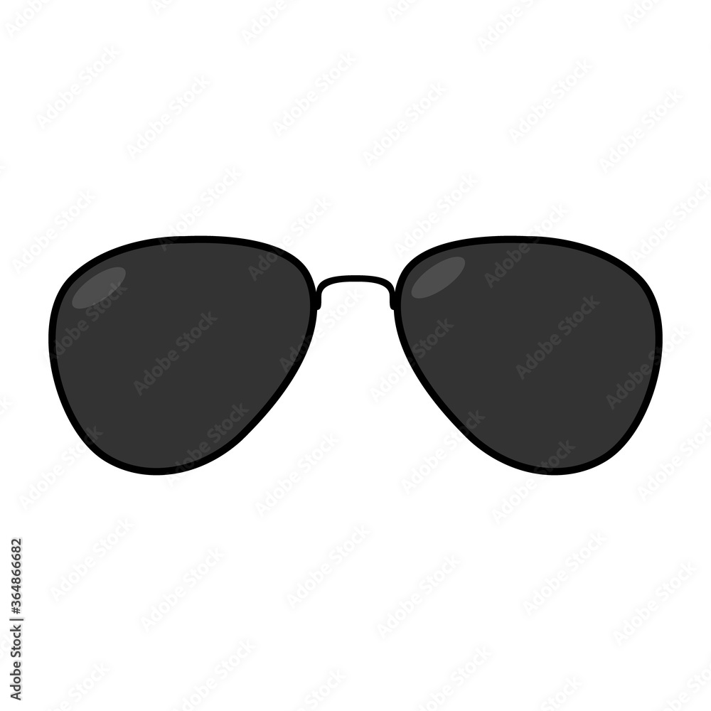 Fototapeta premium Vector Cartoon Aviator Sunglasses Illustration