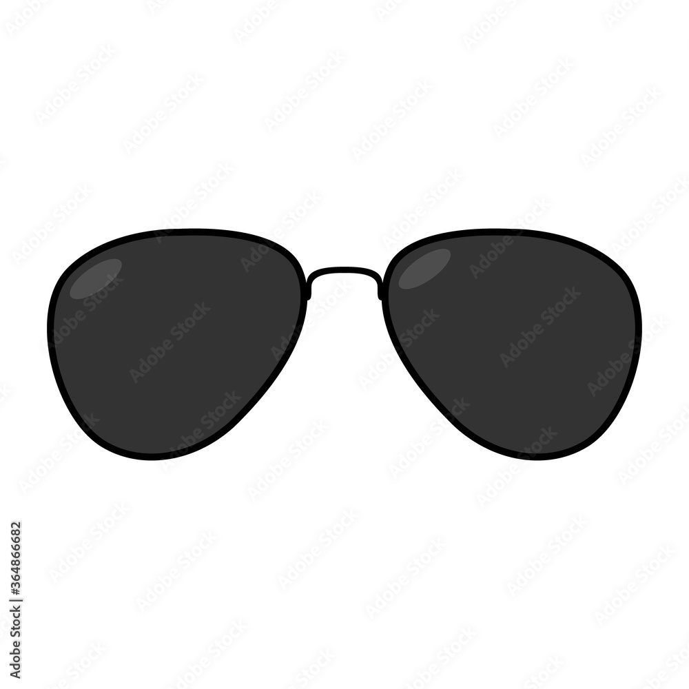Vector Cartoon Aviator Sunglasses Illustration Vector Cartoon Aviator Sunglasses Illustration