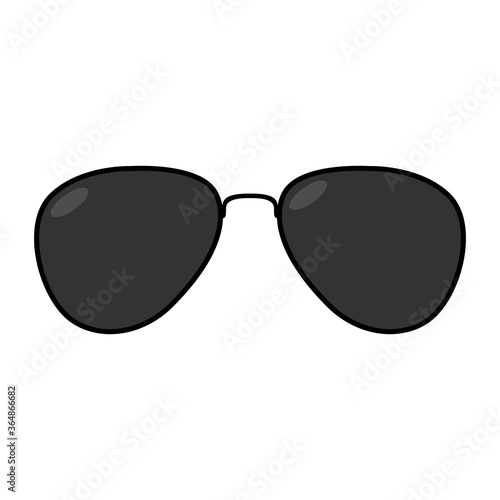 Vector Cartoon Aviator Sunglasses Illustration