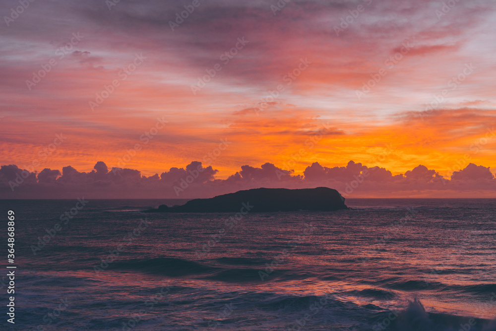 sunset over the sea