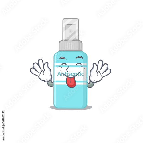 amusing antiseptic cartoon picture style with tongue out face