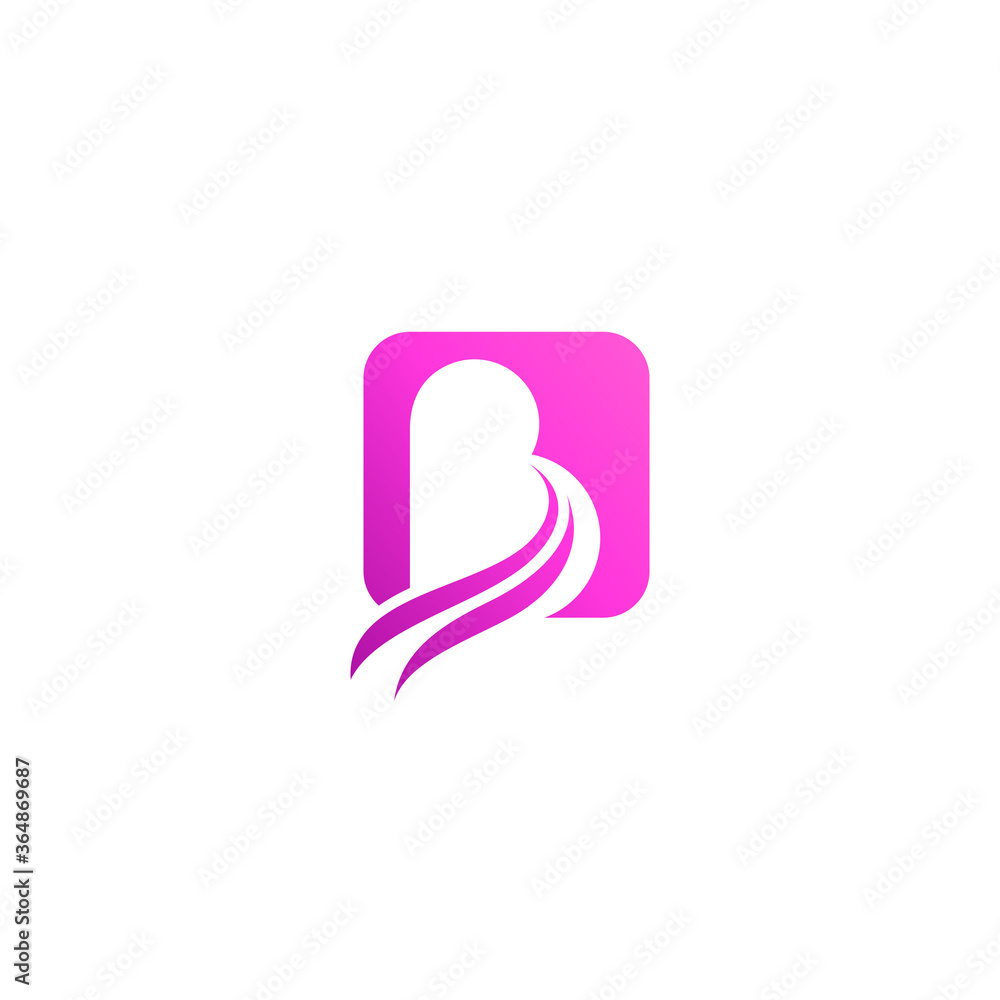 Logo template of letter b in box. Simple flat style. Vector logo template ready for use. Logo template of letter b in box. Simple flat style. Vector logo template ready for use.