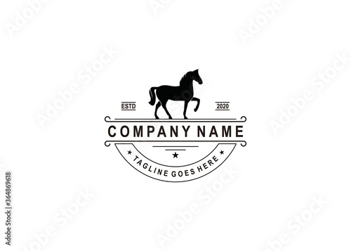  Retro Vintage Cattle / Beef Emblem Label logo design and horse symbol inspiration
